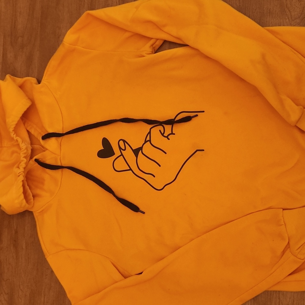 Yellow hoodie, size M, Wish brand